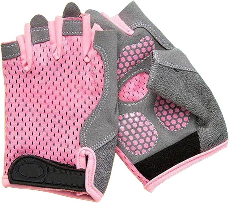 Clobeau Kids Bike Gloves Sport Half Finger Gloves Boys Girls Riding Cycling Gloves Fishing Gloves for Cycling Camping Outdoor Sports Workout Fingerless Gloves Motorcycle Mountain Gym for 5-12Years - Image 2